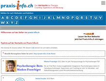 Tablet Screenshot of praxis-info.ch